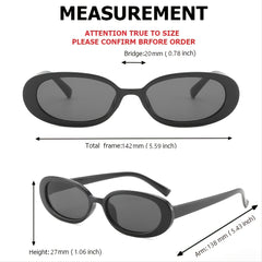 ENSARJOE Oval Sunglasses Vintage Candy Lens 100 UV Protection