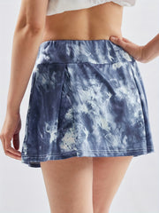 Tie Dye Skirt With Shorts Sport Fitness Yoga Running Skort