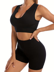 Ribbed Bra & Panties Lingerie Set