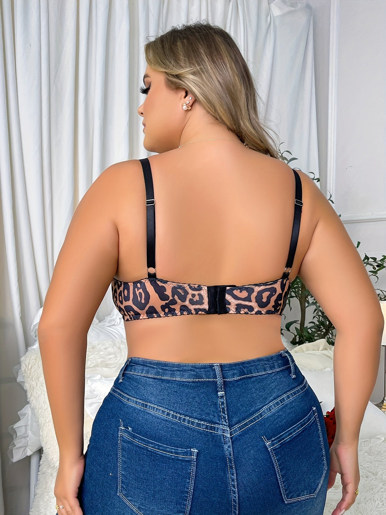 Leopard Print Lace Comfort Daily Bra