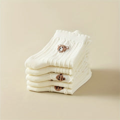 10 Pairs Bear & Letter Print Socks Women's Stockings