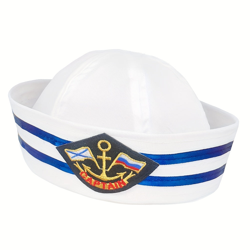 Striped Navy Sailor Hat For Men And Women