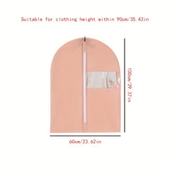 Garment Bag for Hanging Clothes Non Woven Fabric Dust Proof Cover with Zipper