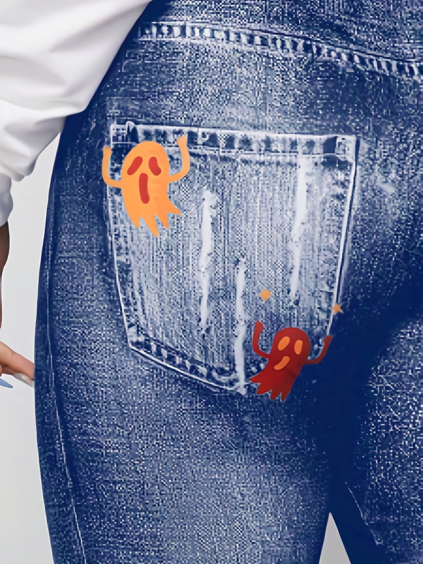 Cartoon Print Slim Jeggings Casual High Waist Long Leggings