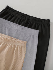3pcs Girls Thin Casual Elastic Waist Safety Shorts Leggings Under Skirt Dress