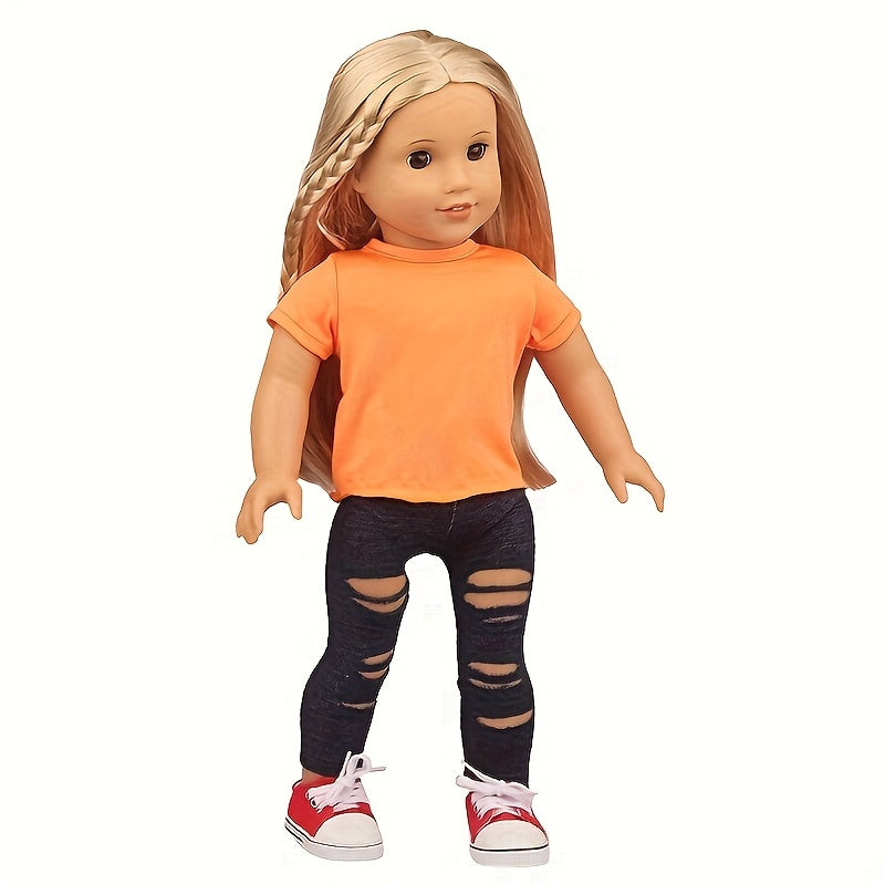 18 Inch Doll Outfit Set Colorful Polyester Clothes for Dolls Perfect Gift
