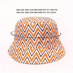 Striped Reversible Bucket Hat Lightweight Sunscreen Fisherman Cap