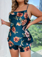 Floral Print Cami Top & Shorts Lounge Set