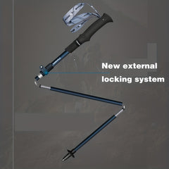Foldable Trekking Poles Portable Lightweight Collapsible Hiking Stick