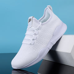 Men's Lace Up Knit Sneakers Breathable Running Shoes