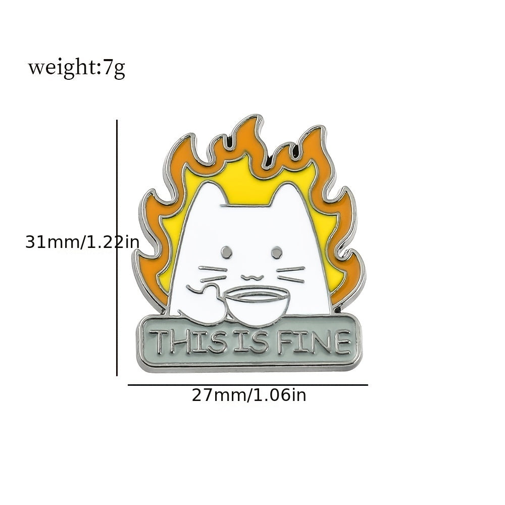 Cat Series Brooch Enamel Pin Metal Badge Backpack Accessories