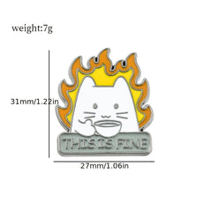Cat Series Brooch Enamel Pin Metal Badge Backpack Accessories