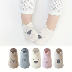 2 Pairs Kids Anti-Slip Walking Socks Breathable Comfy Children's Socks