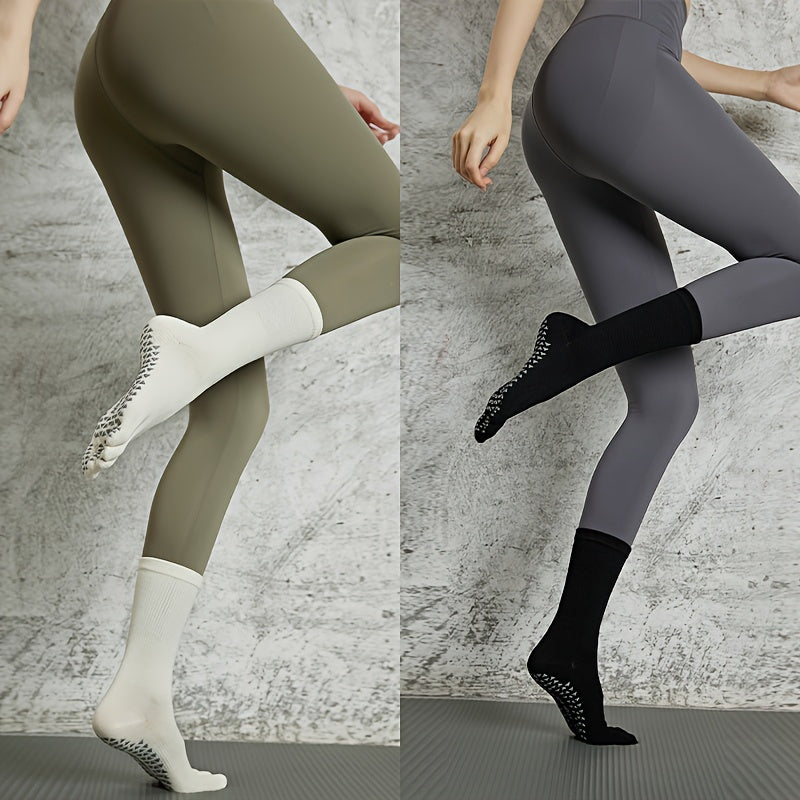 Non Slip Five Toes Yoga Socks - Long Fitness Socks for Indoor Sports