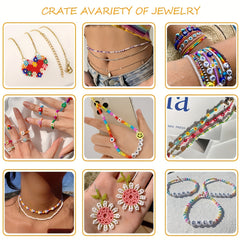 2mm Glass Seed Beads Set with 440 Letter Beads, 100 Smiling Face Beads & 100 Evi