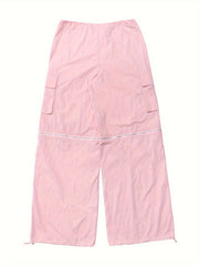 Loose Cargo Pants with Zip Pocket - Street Style