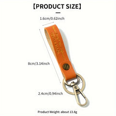 5pcs Retro PU Leather Keychain for Car Keys Backpacks Wallets