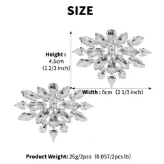 Rhinestone Crystal Shoe Clips Wedding Party Charms Buckle Decoration 1pair