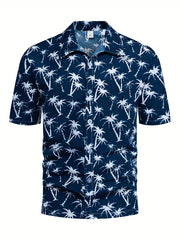 Men's Hawaiian Style Graphic Print Short Sleeve Shirt