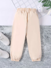 Girls' Letter Print Cargo Pants Street Casual Jogger Trousers