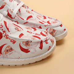 Christmas Elements Print Low Top Sneakers Lightweight Casual Shoes