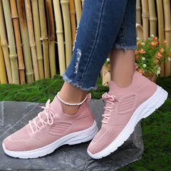 Women's Mesh Breathable Woven Sports Shoes Lightweight Shockproof