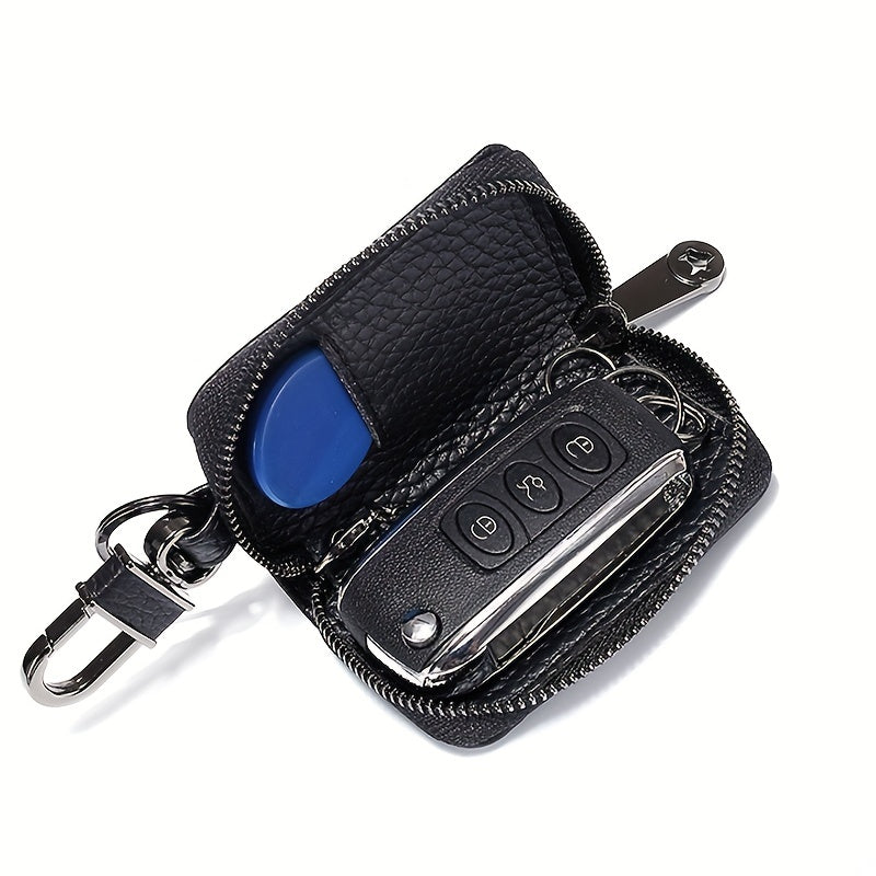 Leather Key Case Car Key Shell Waist Hanging Home Car Key Storage Bag
