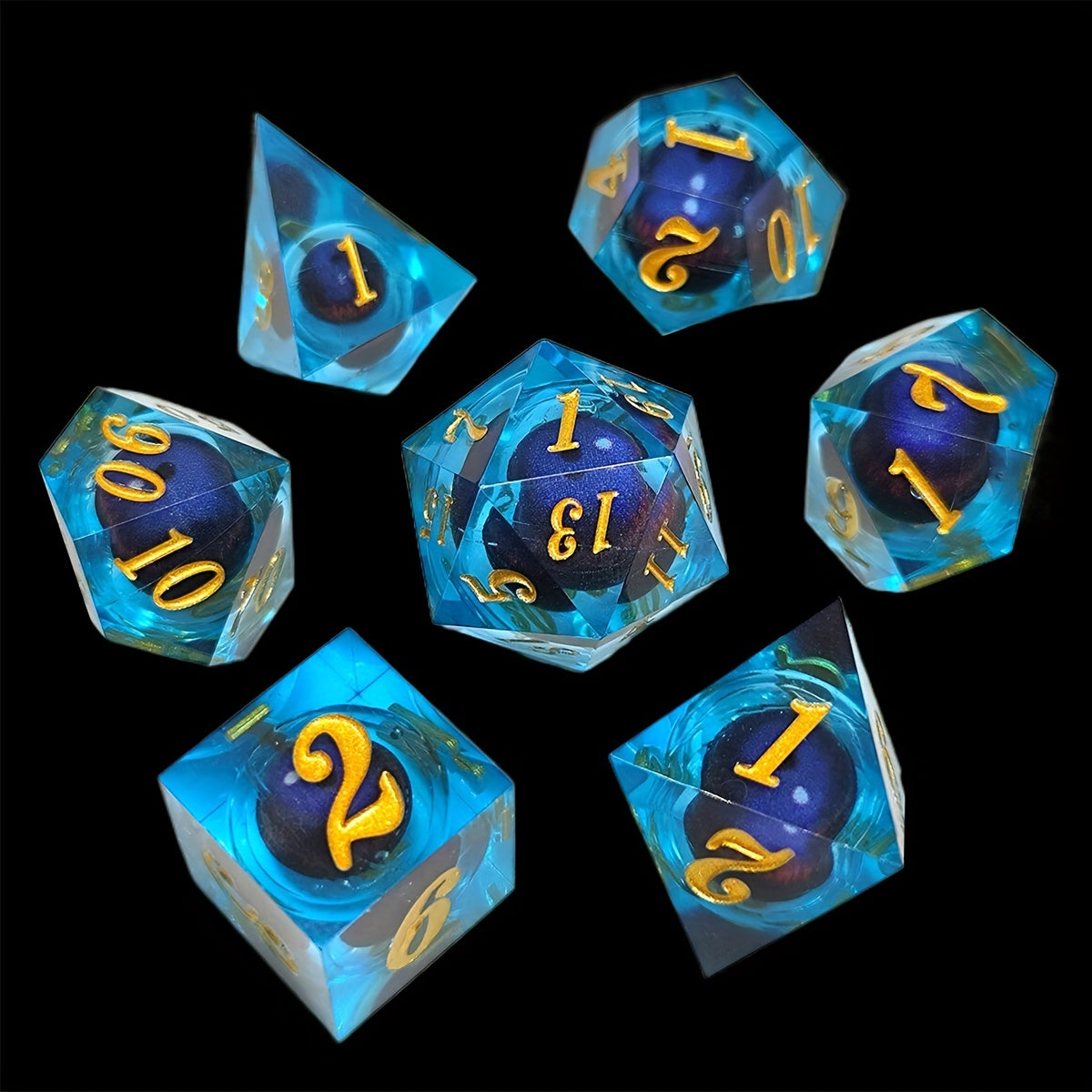 7pcs Demon Eye Polyhedral Dice Set For Board Game
