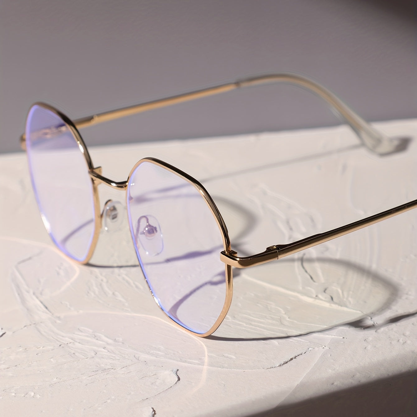 Men's Metal Frame Flat Mirror Glasses