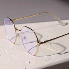 Men's Metal Frame Flat Mirror Glasses