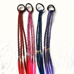 Colorful Gradient Braids Wigs Head Rope 4pcs