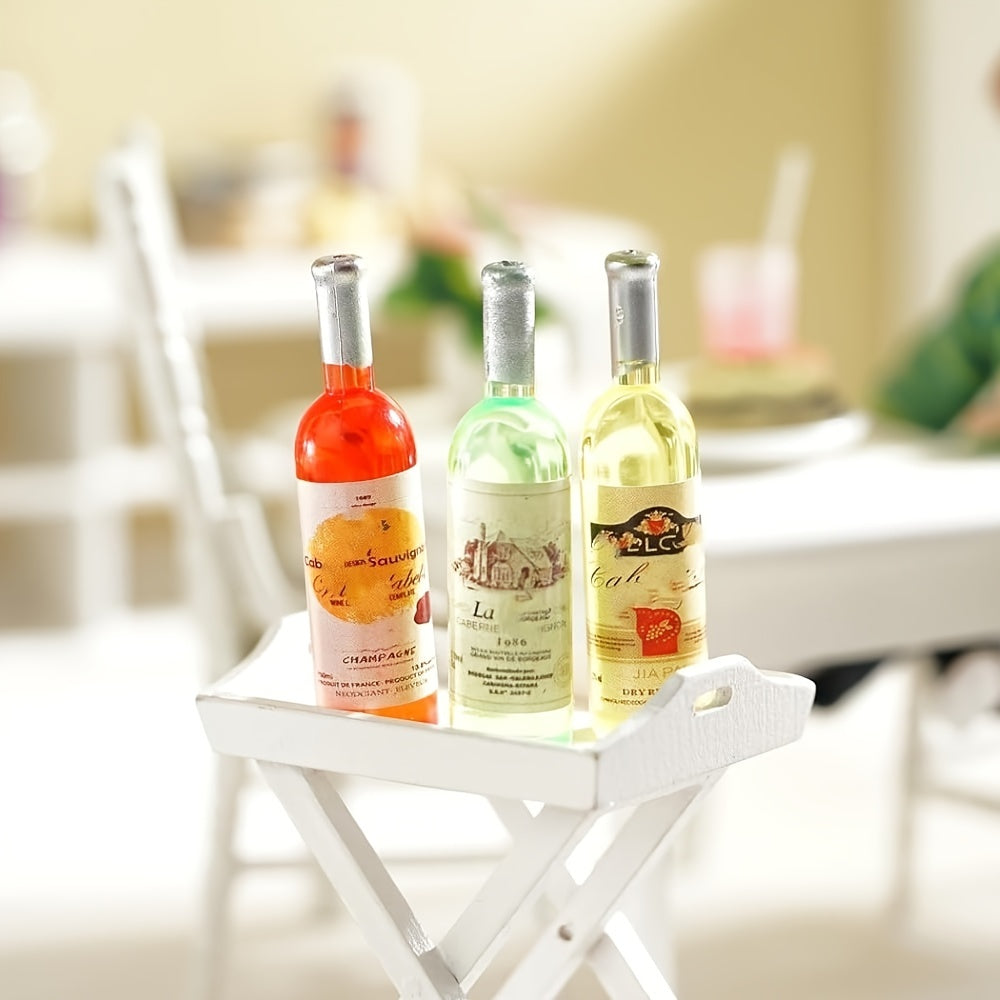 30pcs Mini Champagne Bottle Doll House Game Accessories DIY Decoration