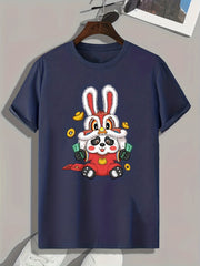 Panda Print Men's Graphic T shirt Casual Comfy Tees For Summer