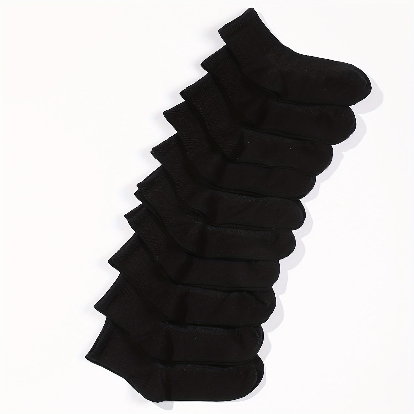 10 pairs Breathable Cotton Calf Socks for Boys Girls