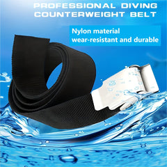 Stainless Steel Diving Weight Belt Quick Release Buckle Nylon Material