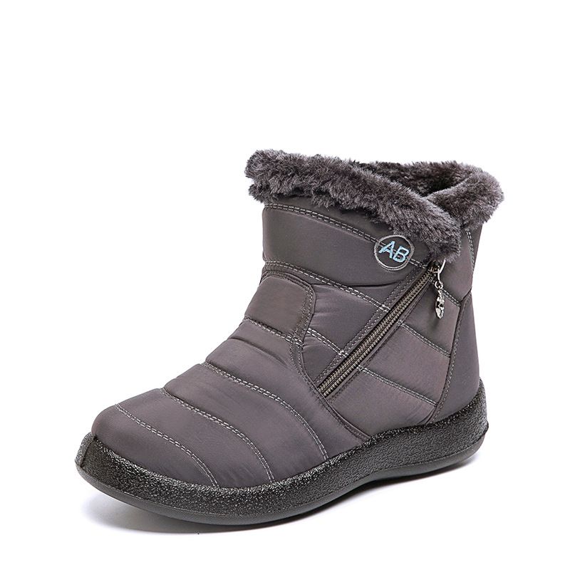 Fleece-Lined Ankle Snow Boots for Women