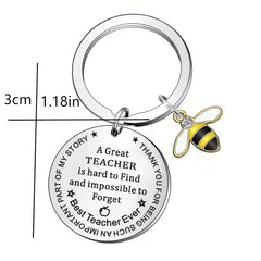 Teacher's Keychain A Great Teacher Is Hard To Forget Graduation Gift