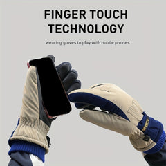 Men's Skiing Gloves Winter Windproof Touch Screen Warm Keeping
