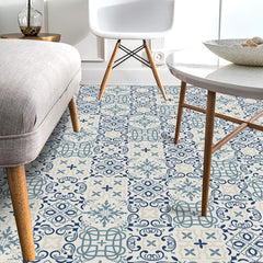 Stylish Moroccan Tile Stickers for Stair Transformation