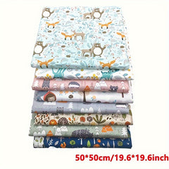 8pcs Multicolor Patchwork Cotton Fabric Set for DIY Handcraft Quilting