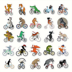 50pcs Animal Bicycle Series Stickers for Laptop Helmet Water Cup