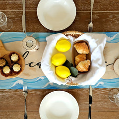 Sea Gnome Summer Table Runner Rustic Holiday Kitchen Decor 33.02x