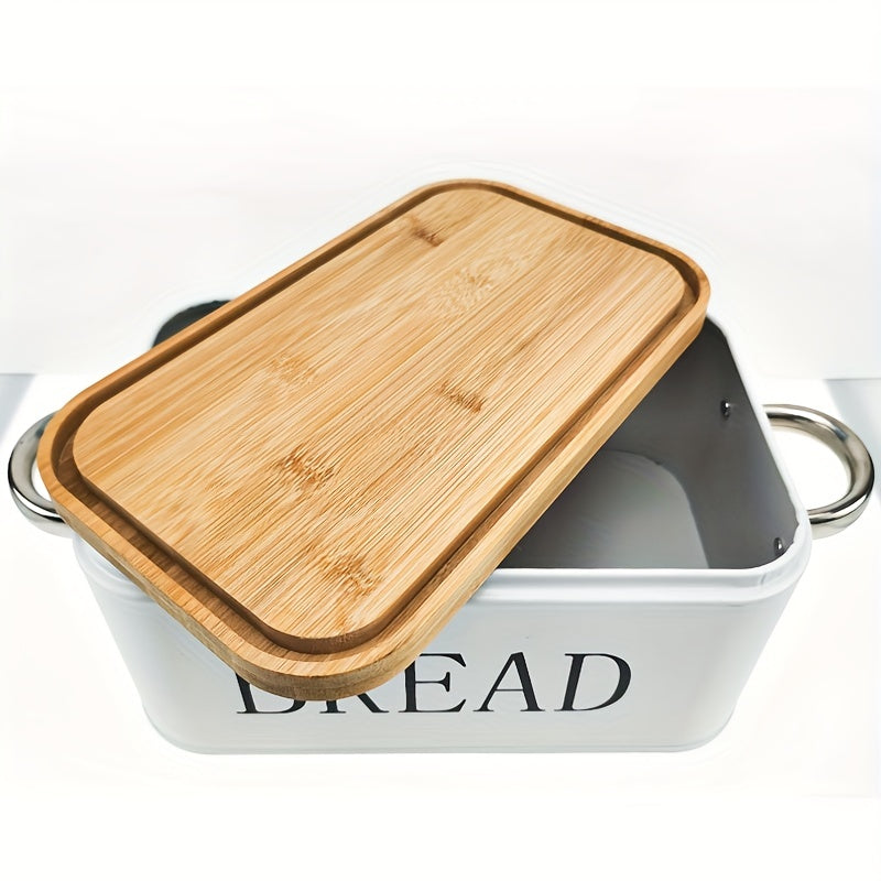 Metal Bread Box Kitchen Storage with Lid, Hand Wash Bread Storage Bin