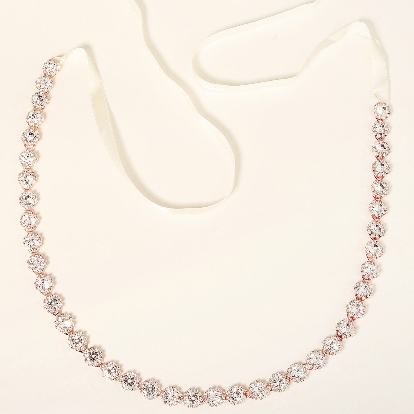 Clear Crystal Rhinestone Bridal Wedding Belt for Dresses