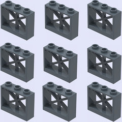 9pcs Building Block Fence Wall Set for DIY Animal Scene Play