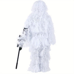 Men's Winter Camo Ghillie Suit Hooded Airsoft Gilly Suit