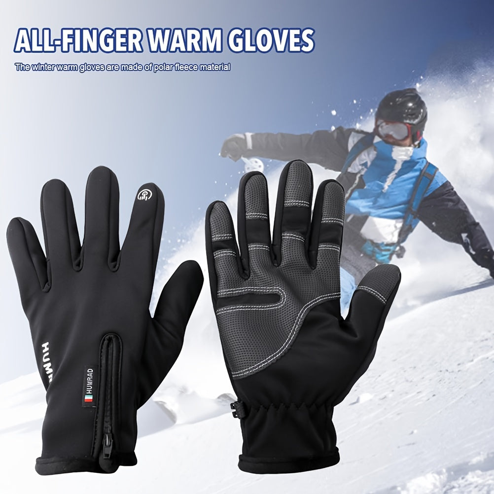 Cycling Winter Gloves Waterproof Windproof Warm Full Finger