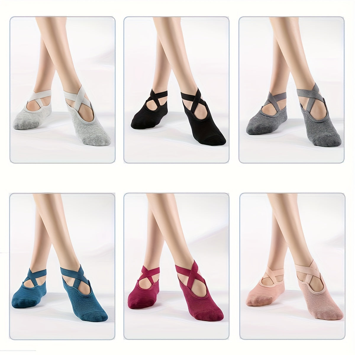 Criss Cross Cut Out Yoga Ankle Socks Women's Stockings