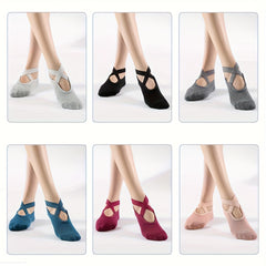 Criss Cross Cut Out Yoga Ankle Socks Women's Stockings