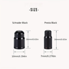 2PCS TOOPRE Bike Valve Caps Aluminum Alloy Vacuum Tire Law Compliant